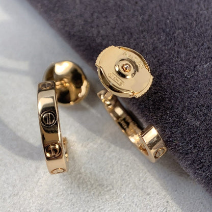 [Clover Jewelery]LOVE EARRINGS 2.65MM PINK GOLD