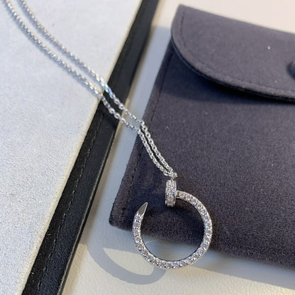 [Clover Jewelery]JUSTE NECKLACE SILVER DIAMONDS