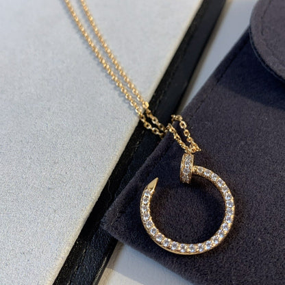 [Clover Jewelery]JUSTE NECKLACE PINK GOLD DIAMONDS