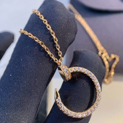 [Clover Jewelery]JUSTE NECKLACE PINK GOLD DIAMONDS