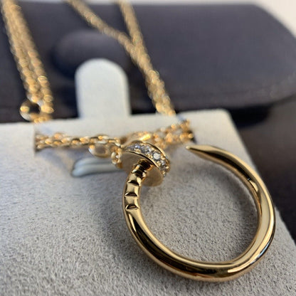 [Clover Jewelery]JUSTE NECKLACE PINK GOLD DIAMONDS