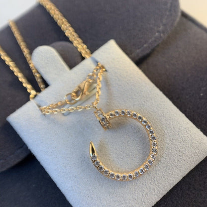 [Clover Jewelery]JUSTE NECKLACE PINK GOLD DIAMONDS