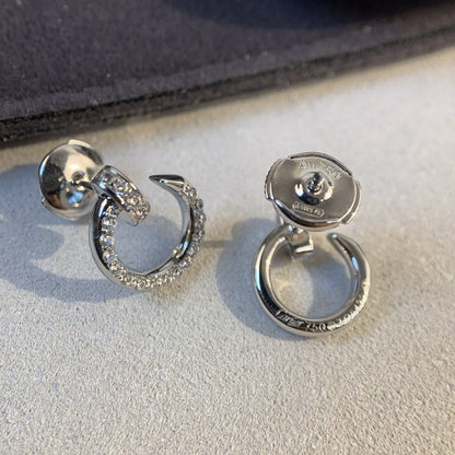 [Clover Jewelery]JUSTE EARRINGS SILVER DIAMONDS