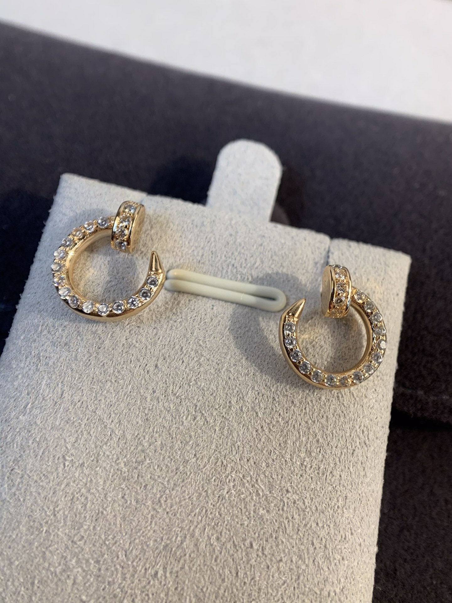 [Clover Jewelery]JUSTE EARRINGS GOLD DIAMONDS