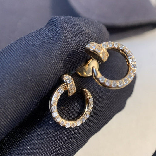 [Clover Jewelery]JUSTE EARRINGS GOLD DIAMONDS