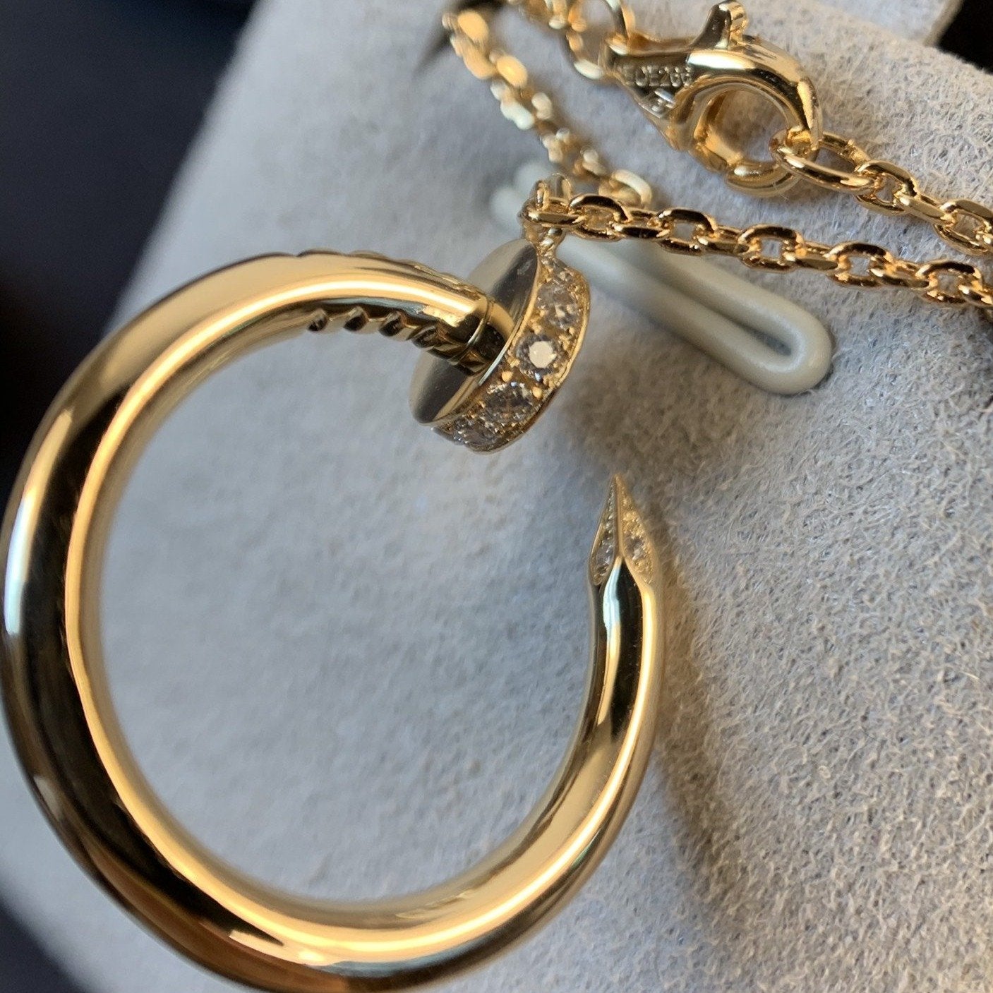 [Clover Jewelery]JUSTE NECKLACE PINK GOLD