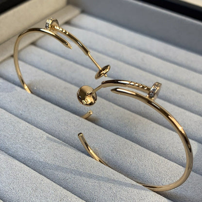 [Clover Jewelery]JUSTE EARRINGS GOLD DIAMONDS 1.8MM