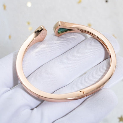 [Clover Jewelery]DREAM BRACELET OPEN MALACHITE PINK GOLD