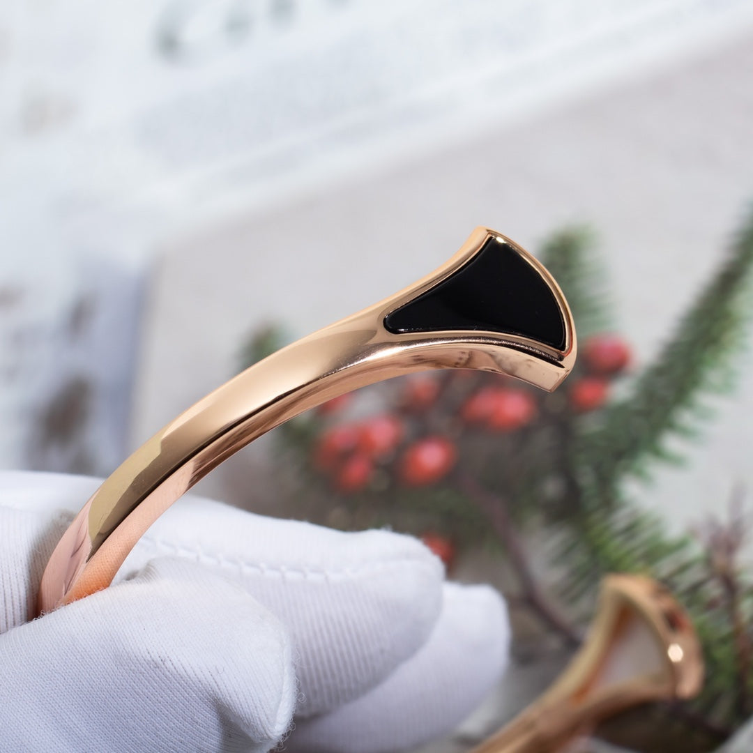 [Clover Jewelery]DREAM BRACELET OPEN PINK GOLD MOP