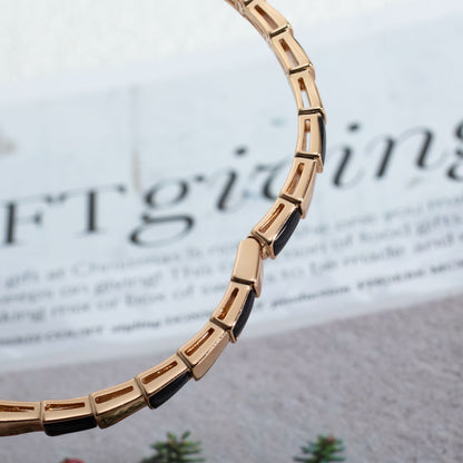 [Clover Jewelery]SERPENTI BRACELET PINK GOLD ONYX