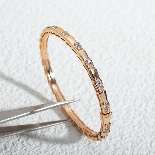 [Clover Jewelery]SERPENTI SMALL BRACELET PINK GOLD DIAMOND
