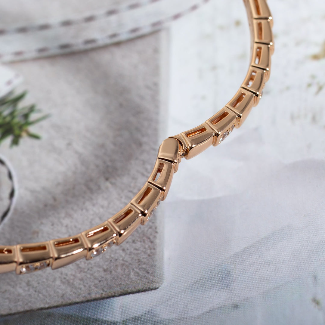 [Clover Jewelery]SERPENTI BRACELET PINK GOLD DIAMOND