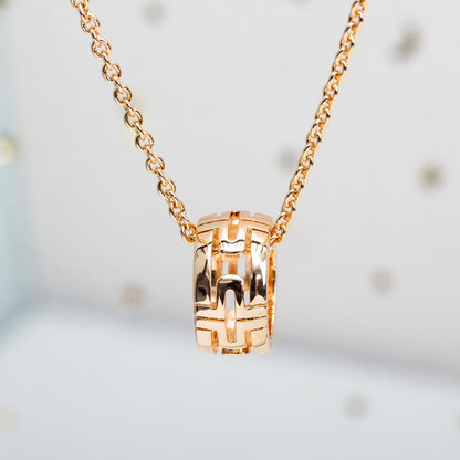 [Clover Jewelery]PARENTESI NECKLACE PINK GOLD