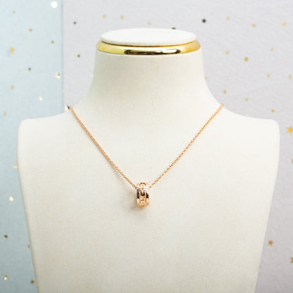 [Clover Jewelery]PARENTESI NECKLACE PINK GOLD