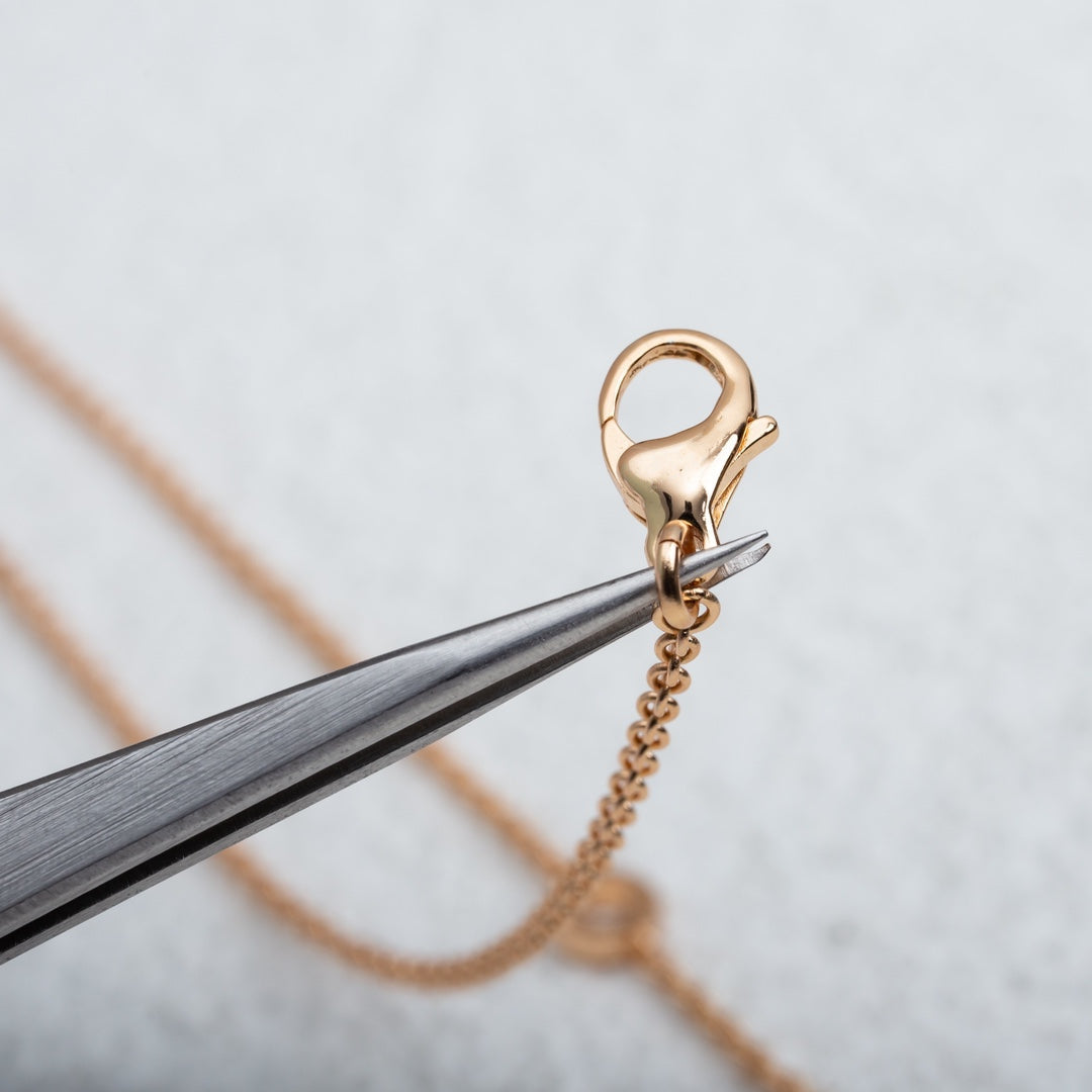 [Clover Jewelery]PARENTESI NECKLACE PINK GOLD