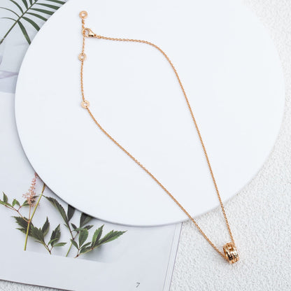 [Clover Jewelery]PARENTESI NECKLACE PINK GOLD