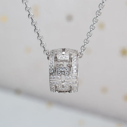 [Clover Jewelery]PARENTESI NECKLACE SILVER DIAMOND