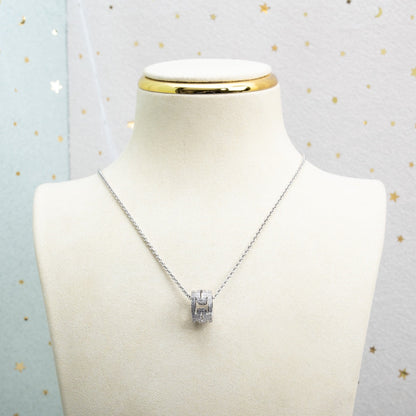[Clover Jewelery]PARENTESI NECKLACE SILVER DIAMOND