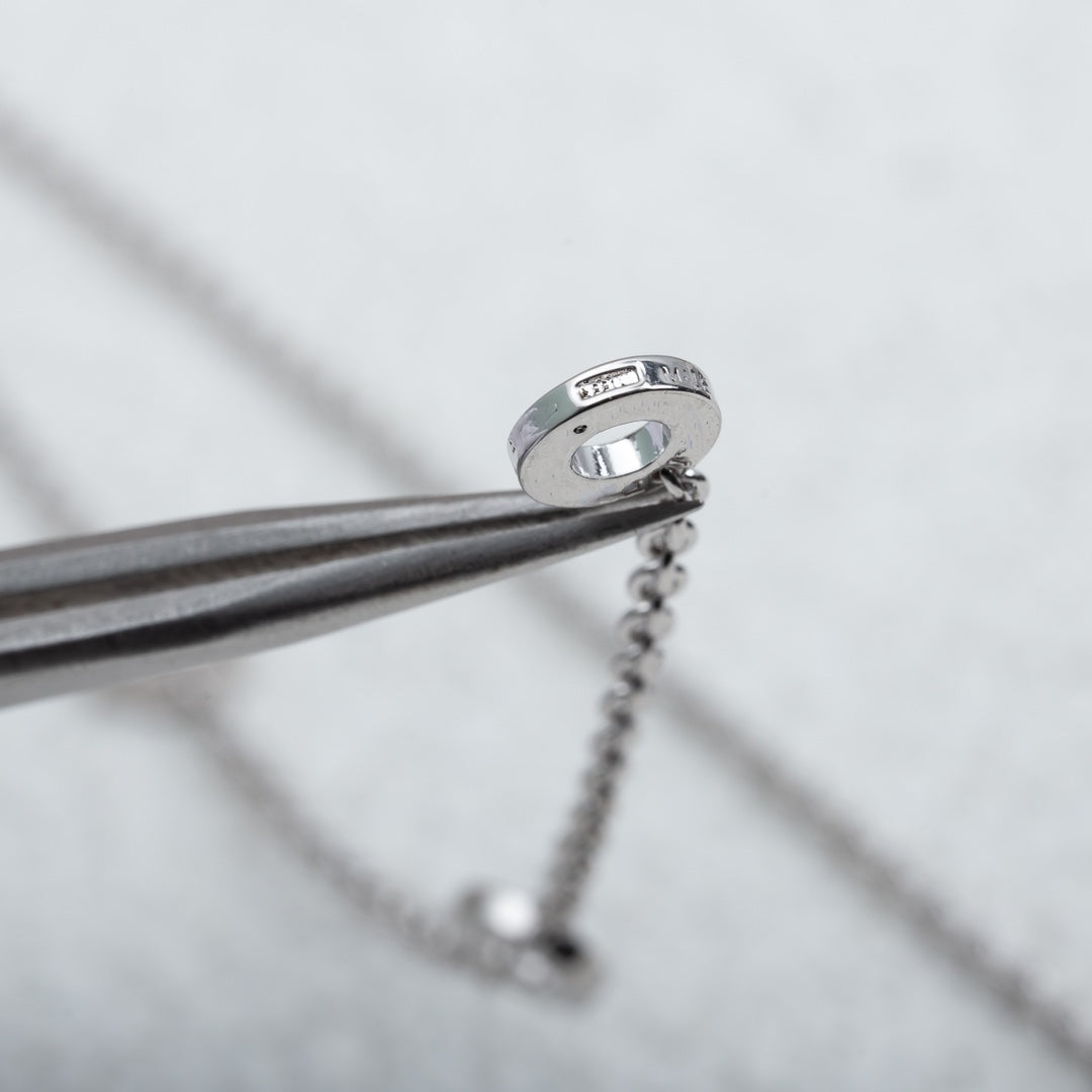 [Clover Jewelery]PARENTESI NECKLACE SILVER DIAMOND