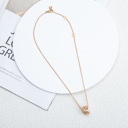 [Clover Jewelery]PARENTESI NECKLACE PINK GOLD DIAMOND