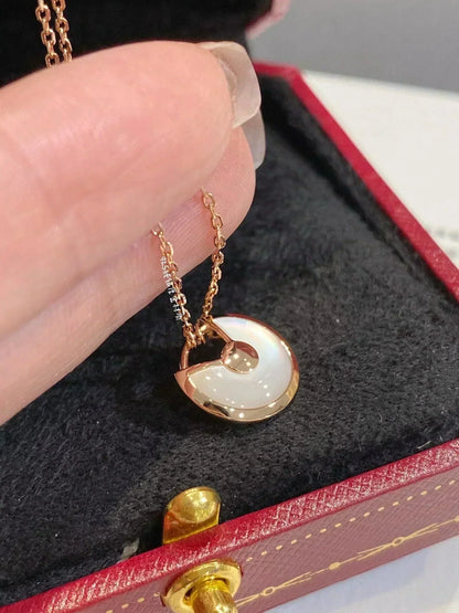 [Clover Jewelery]AMULETTE ROSE GOLD MOP NECKLACE