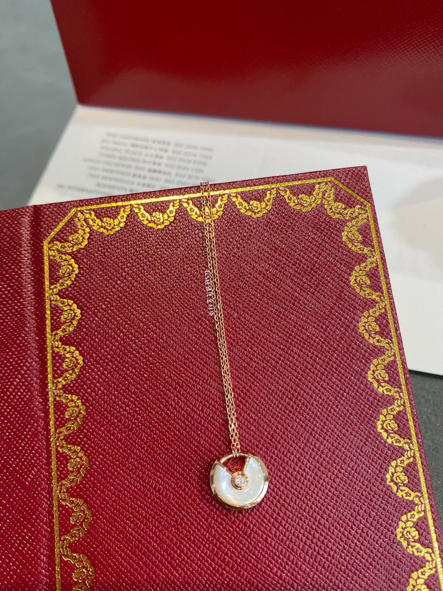 [Clover Jewelery]AMULETTE ROSE GOLD MOP NECKLACE