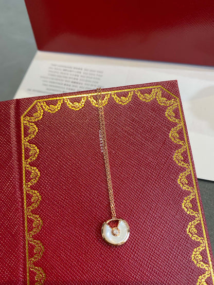 [Clover Jewelery]AMULETTE ROSE GOLD MOP NECKLACE