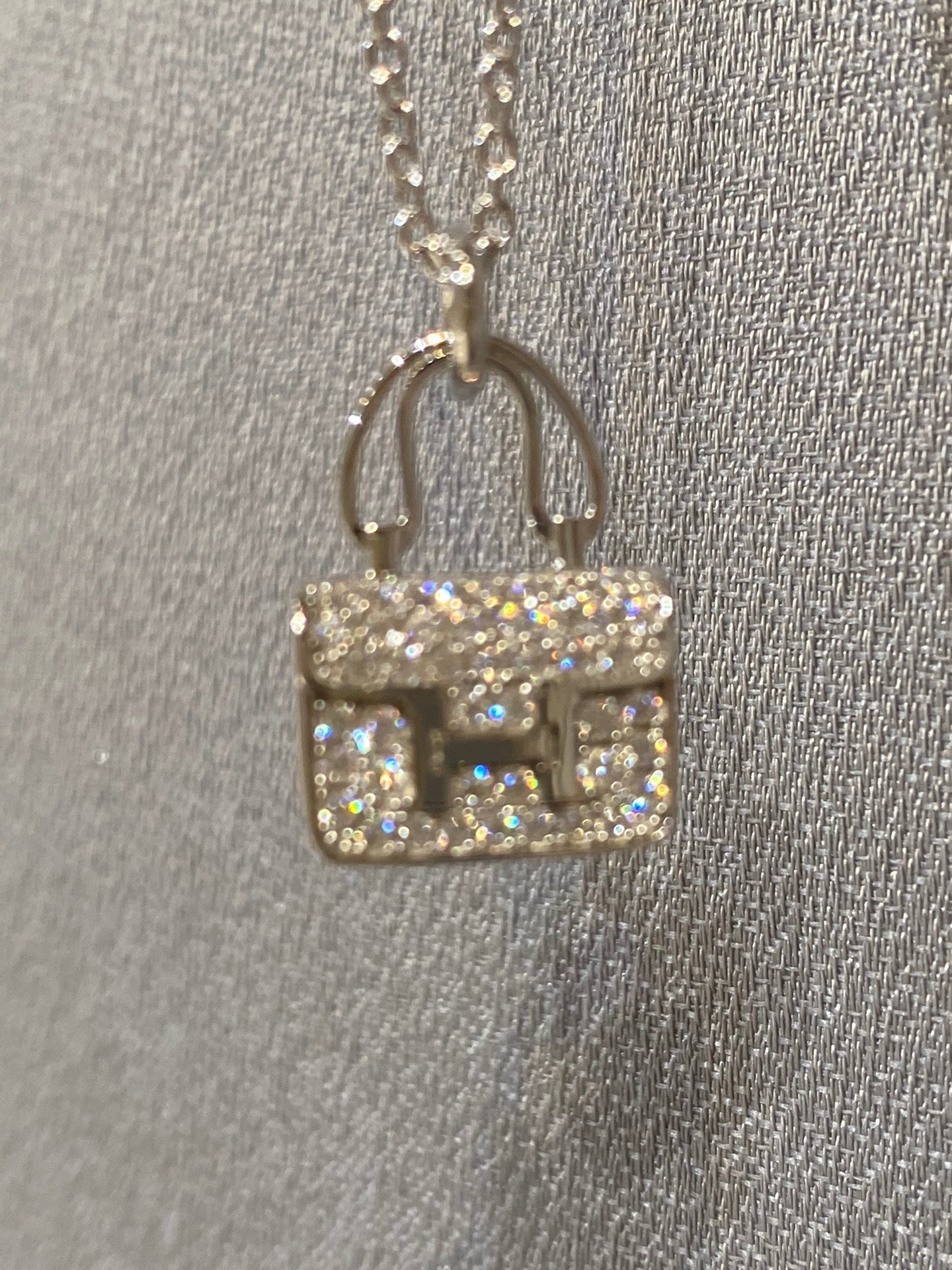 [Clover Jewelery]CONSTANCE PEDANT DIAMOND NECKLACE