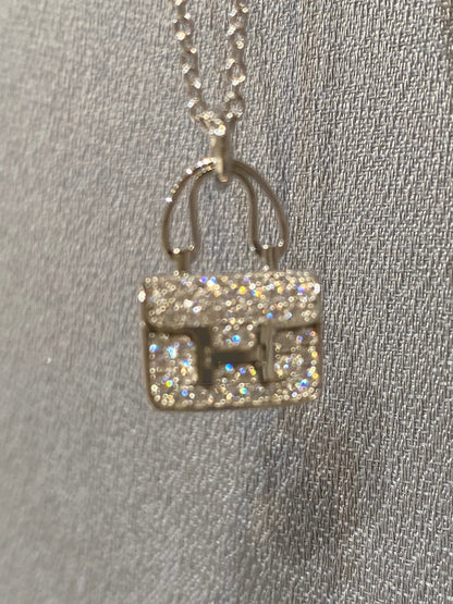[Clover Jewelery]CONSTANCE PEDANT DIAMOND NECKLACE