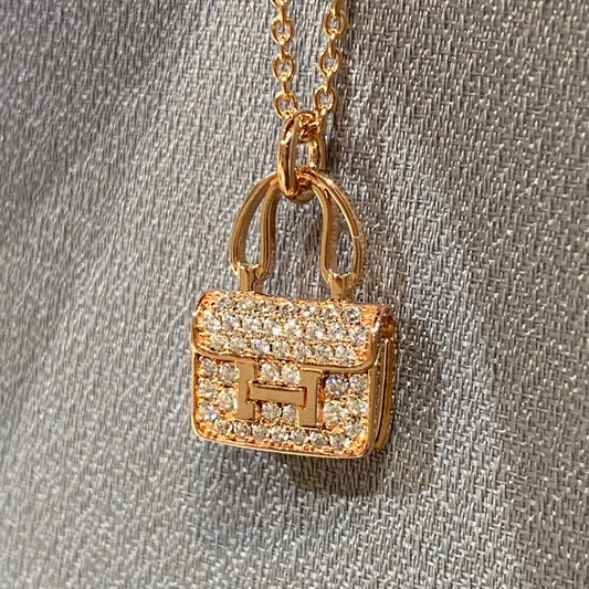 [Clover Jewelery]CONSTANCE PEDANT DIAMOND NECKLACE