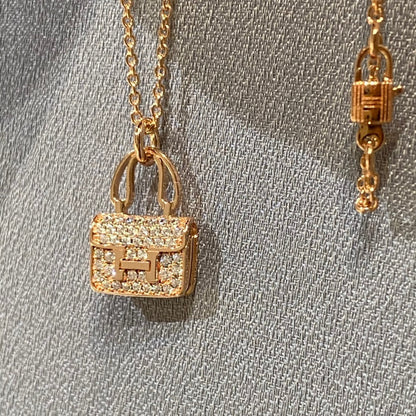 [Clover Jewelery]CONSTANCE PEDANT DIAMOND NECKLACE
