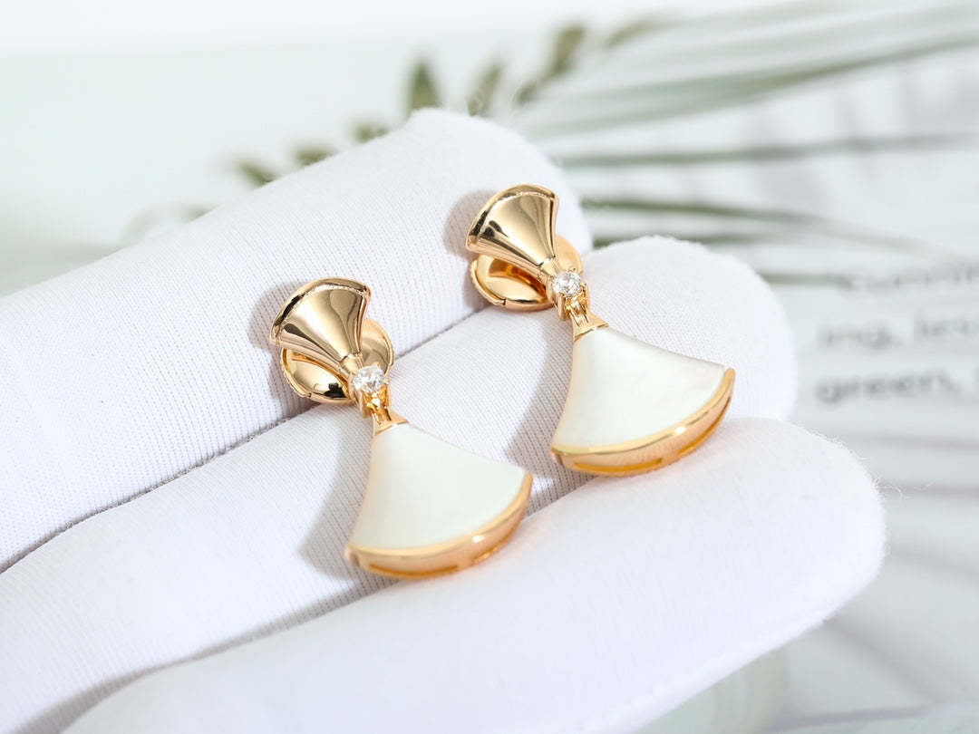 [Clover Jewelery]DREAM MOP PINK GOLD EARRINGS