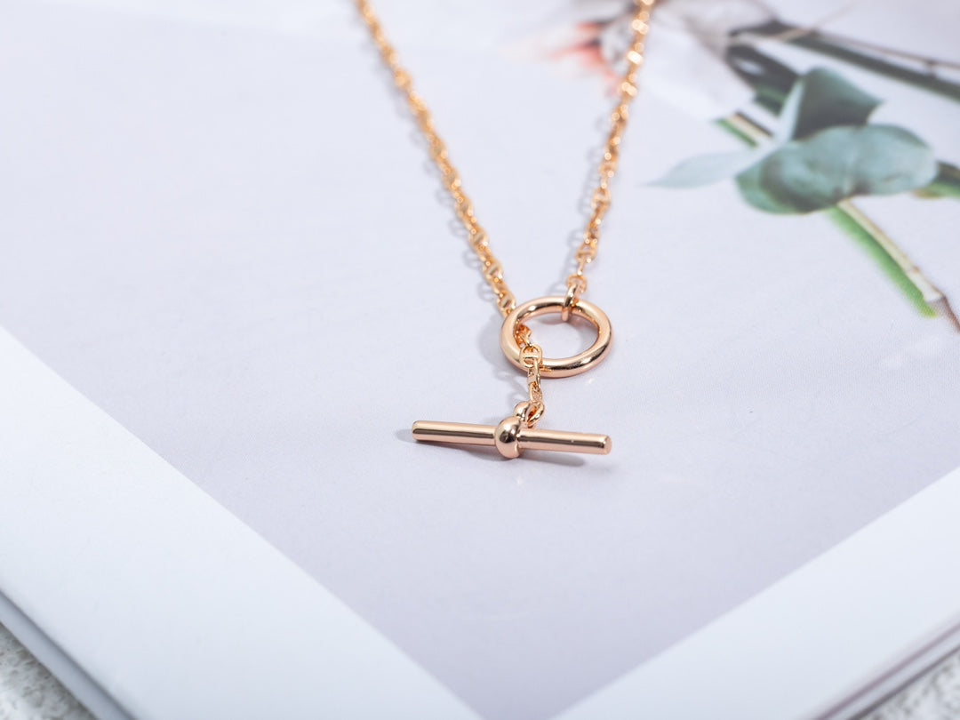 [Clover Jewelery]ECHAPPEE NECKLACE PINK GOLD