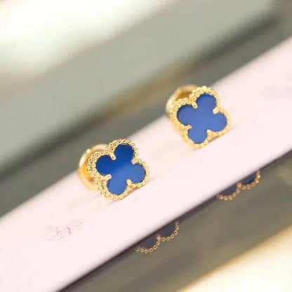 [Clover Jewelery]CLOVER MINI 9.5MM TURQUOISE EARRINGS