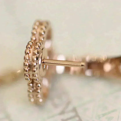 [Clover Jewelery]CLOVER MEDIUM 1 MOTIFS FUll DIAMOND EARRINGS