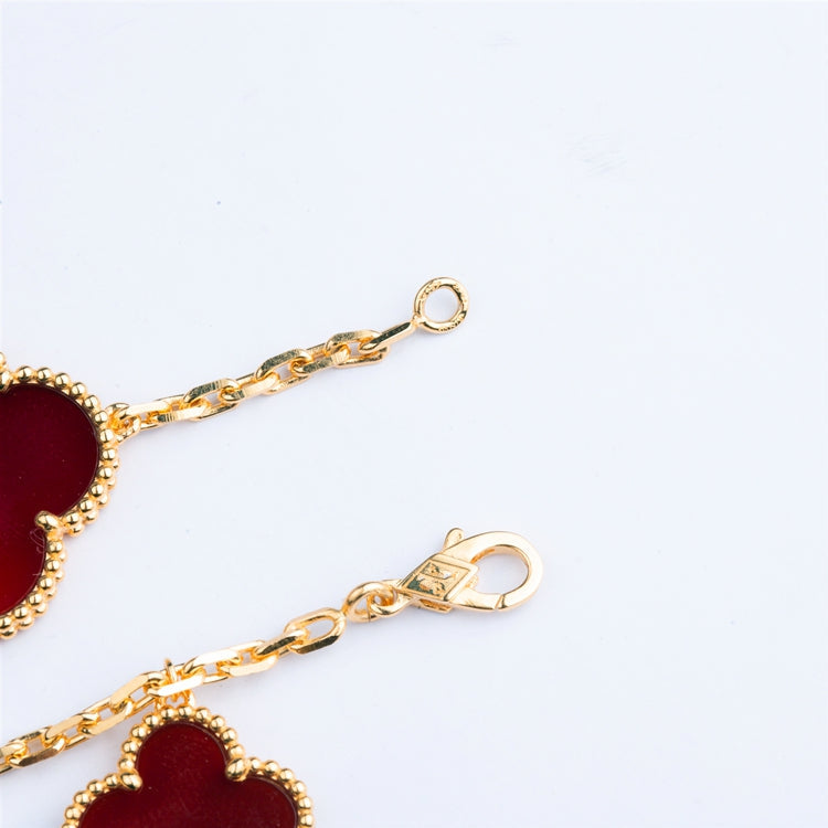 [Clover Jewelery]CLOVER BRACELET 5 MOTIFS CARNELIAN TIGER EYE