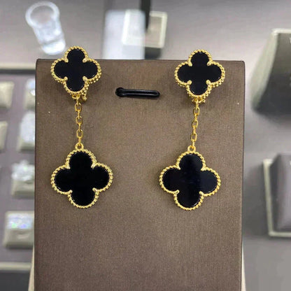 [Clover Jewelery]CLOVER 2 MOTIFS  EARRINGS (MULTIPLE CHOICESC
