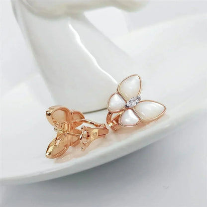 [Clover Jewelery]BUTTERFLY MOP DIAMOND EARRINGS