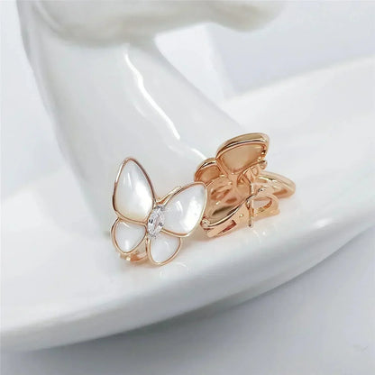 [Clover Jewelery]BUTTERFLY MOP DIAMOND EARRINGS
