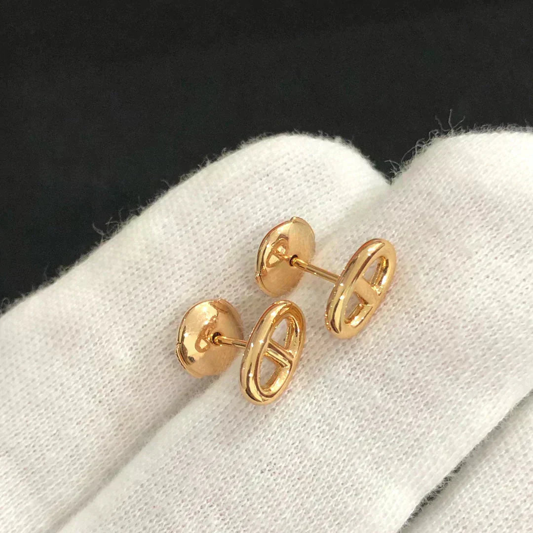 [Clover Jewelery]CHAINE SMALL EARRINGS GOLD AND SILVER