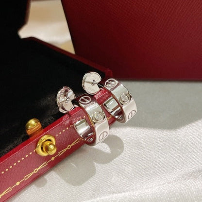 [Clover Jewelery]LOVE EARRINGS 5.7MM 2 DIAMONDS