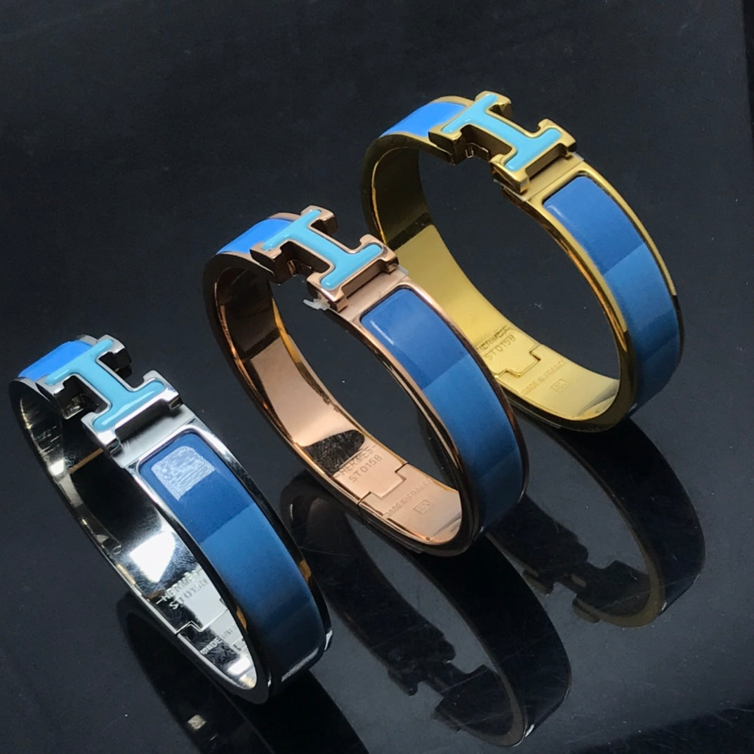 [Clover Jewelery]H BRACELET BLUE RAINBOW CERAMIC