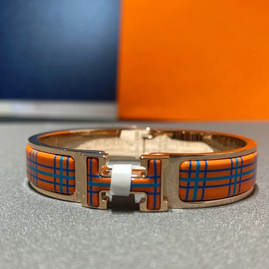 [Clover Jewelery]H TARTAN BRACELET 12MM