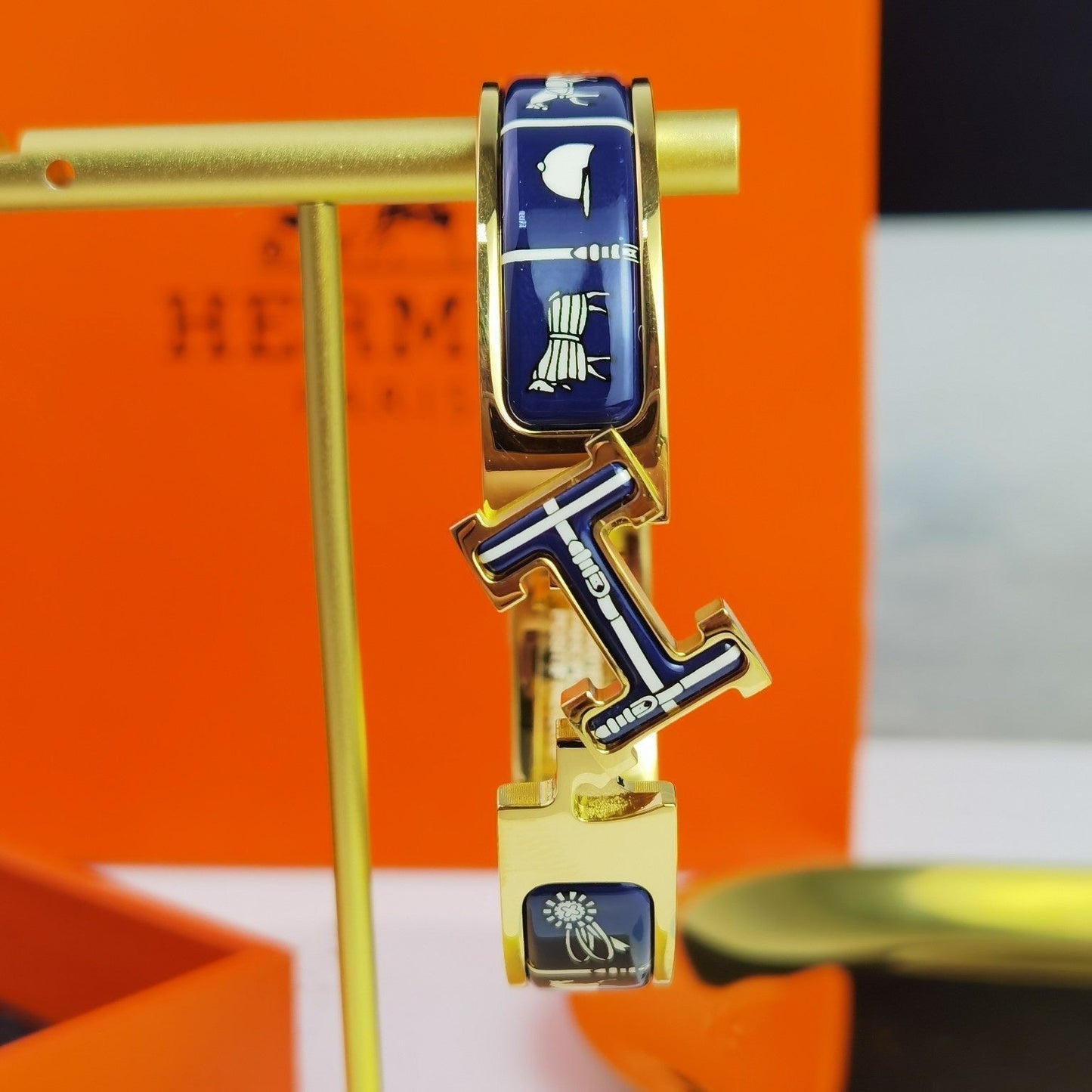 [Clover Jewelery]H COUVERTURES DARK BLUE BRACELET