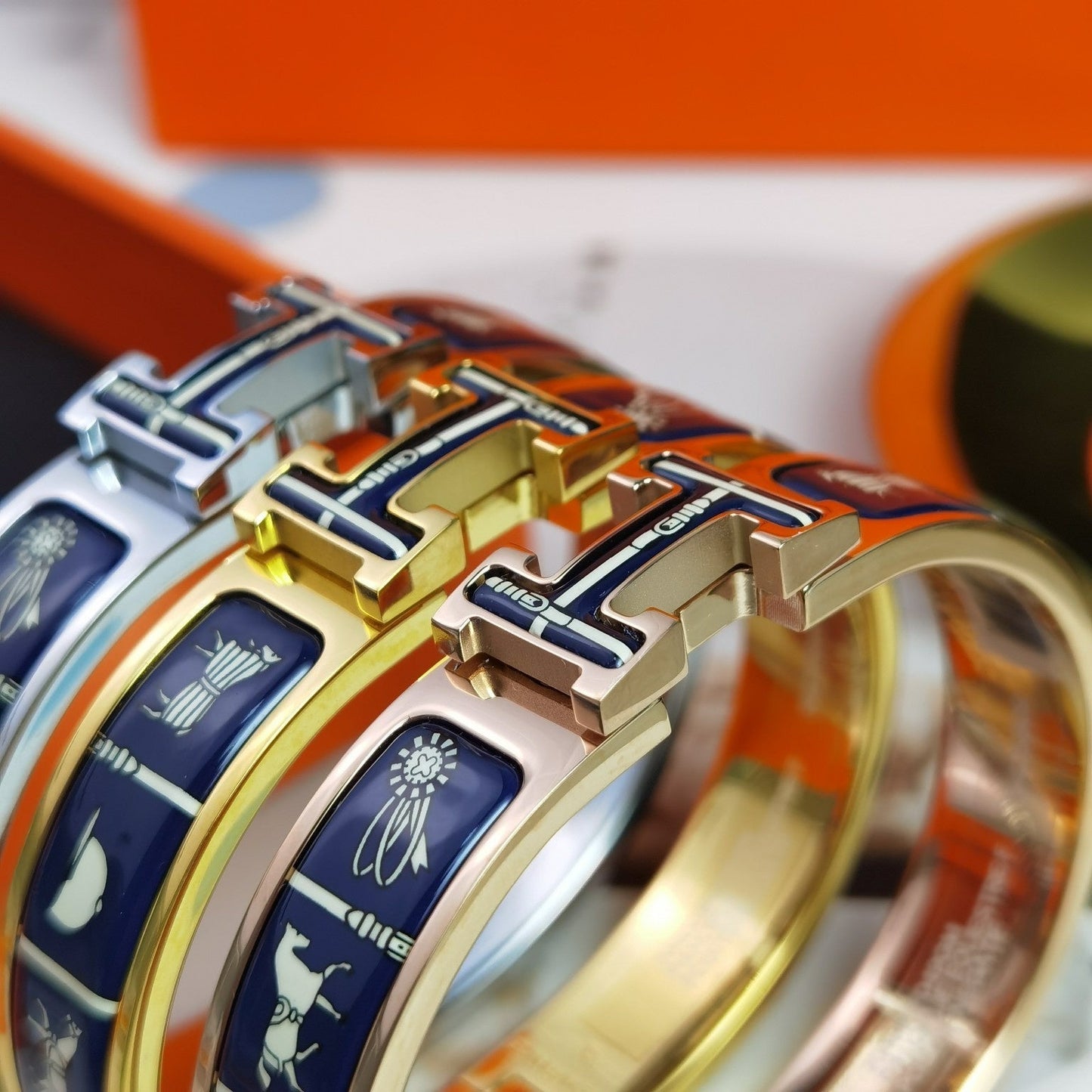 [Clover Jewelery]H COUVERTURES DARK BLUE BRACELET