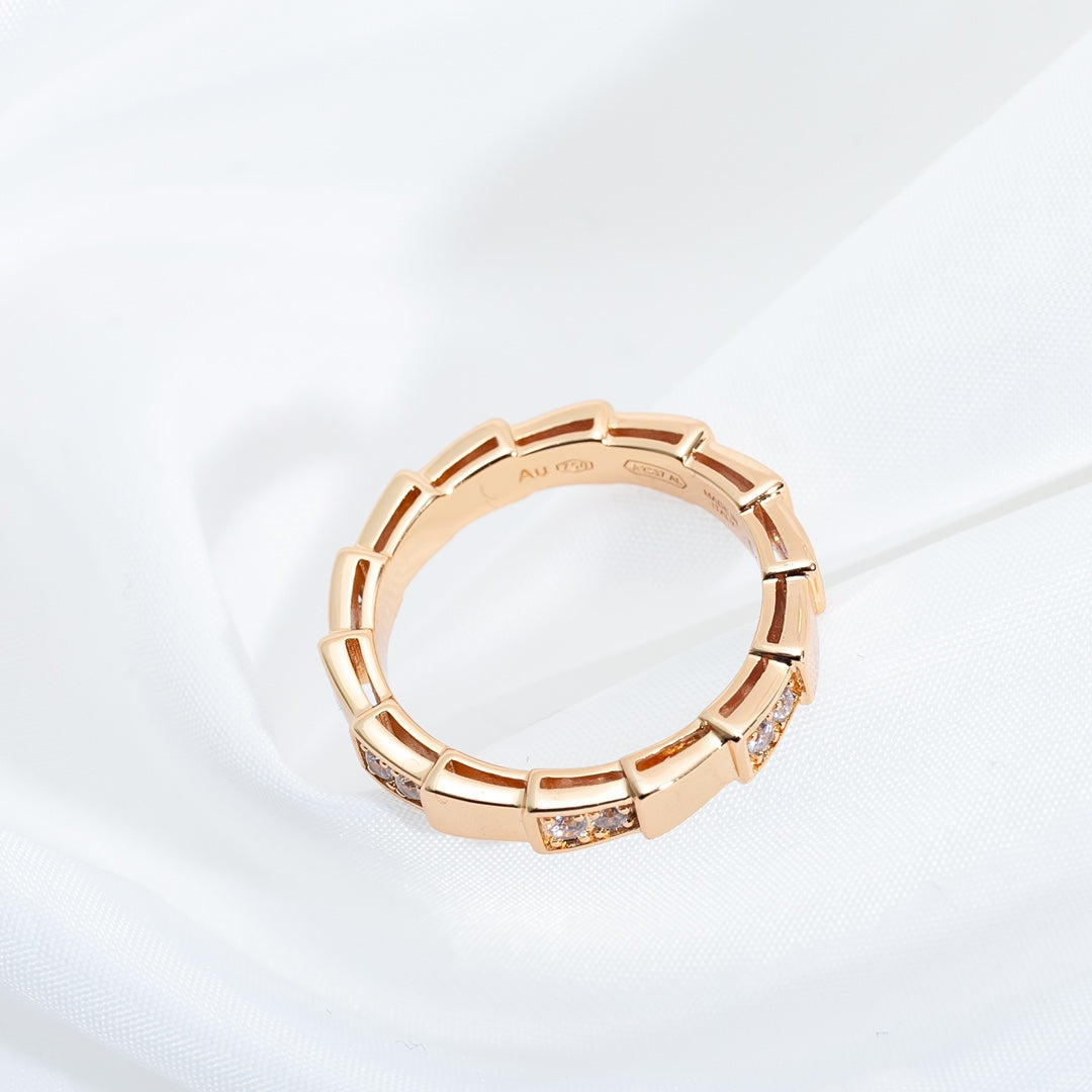 [Clover Jewelery]SERPENTI RING PINK GOLD  3MM