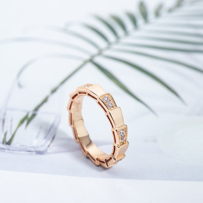 [Clover Jewelery]SERPENTI RING PINK GOLD  3MM