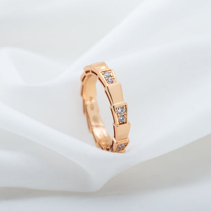 [Clover Jewelery]SERPENTI RING PINK GOLD  3MM