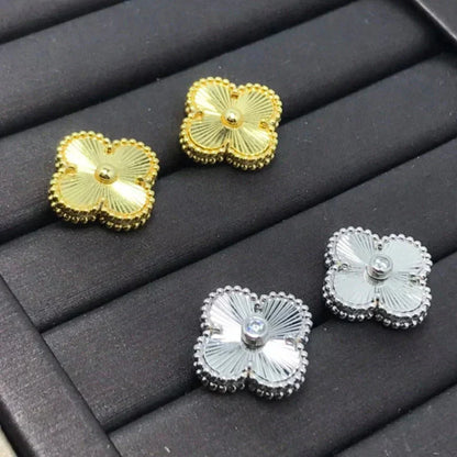 [Clover Jewelery]CLOVER MINI 9.5MM LASER EARRINGS