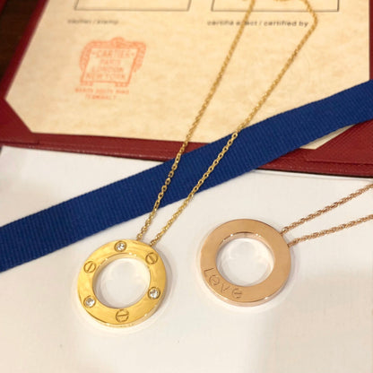 [Clover Jewelery]LOVE NECKLACE 16MM 3 DIAMONDS